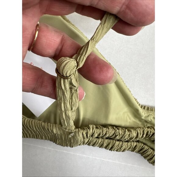 Andie Women's L The Hermosa Swim Top Sage Green Textured NWT - Picture 9 of 16